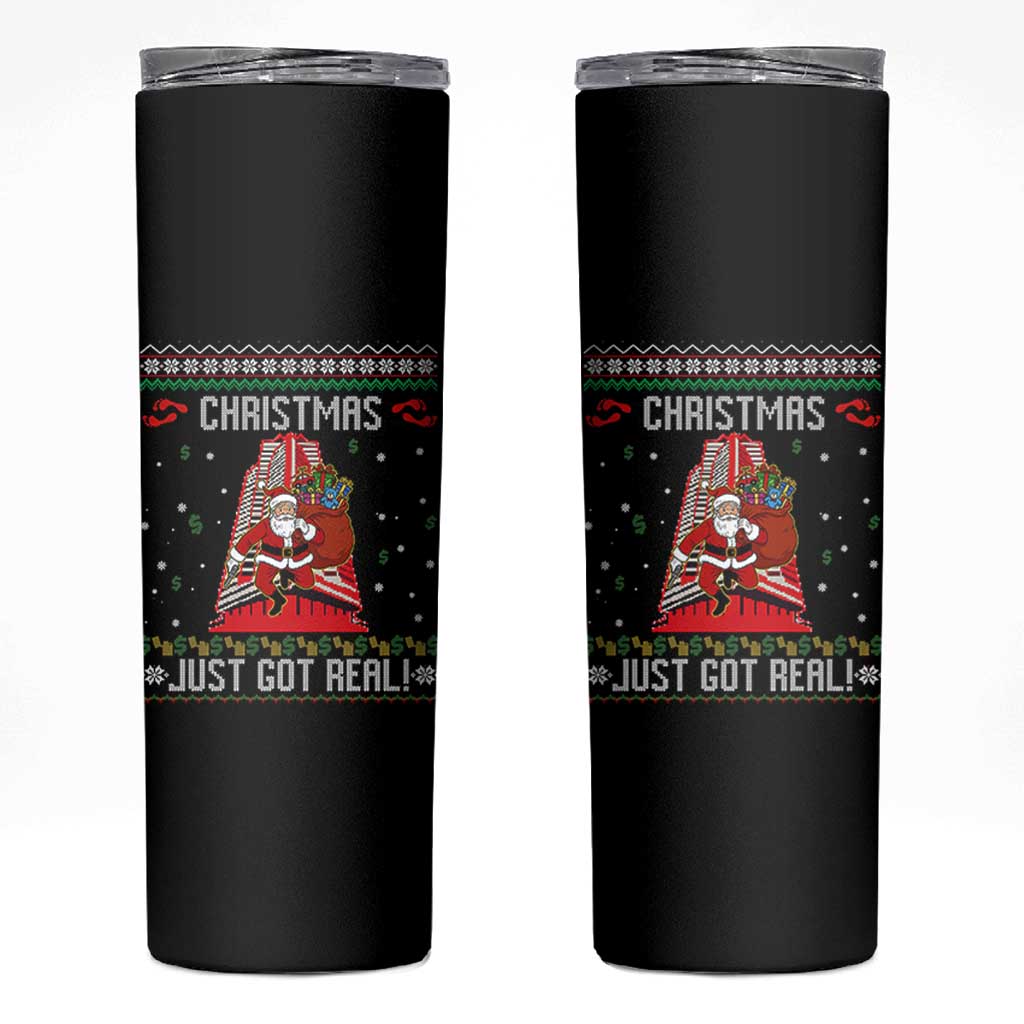 Nakatomi Plaza Christmas Skinny Tumbler Just Got Real - Wonder Print Shop