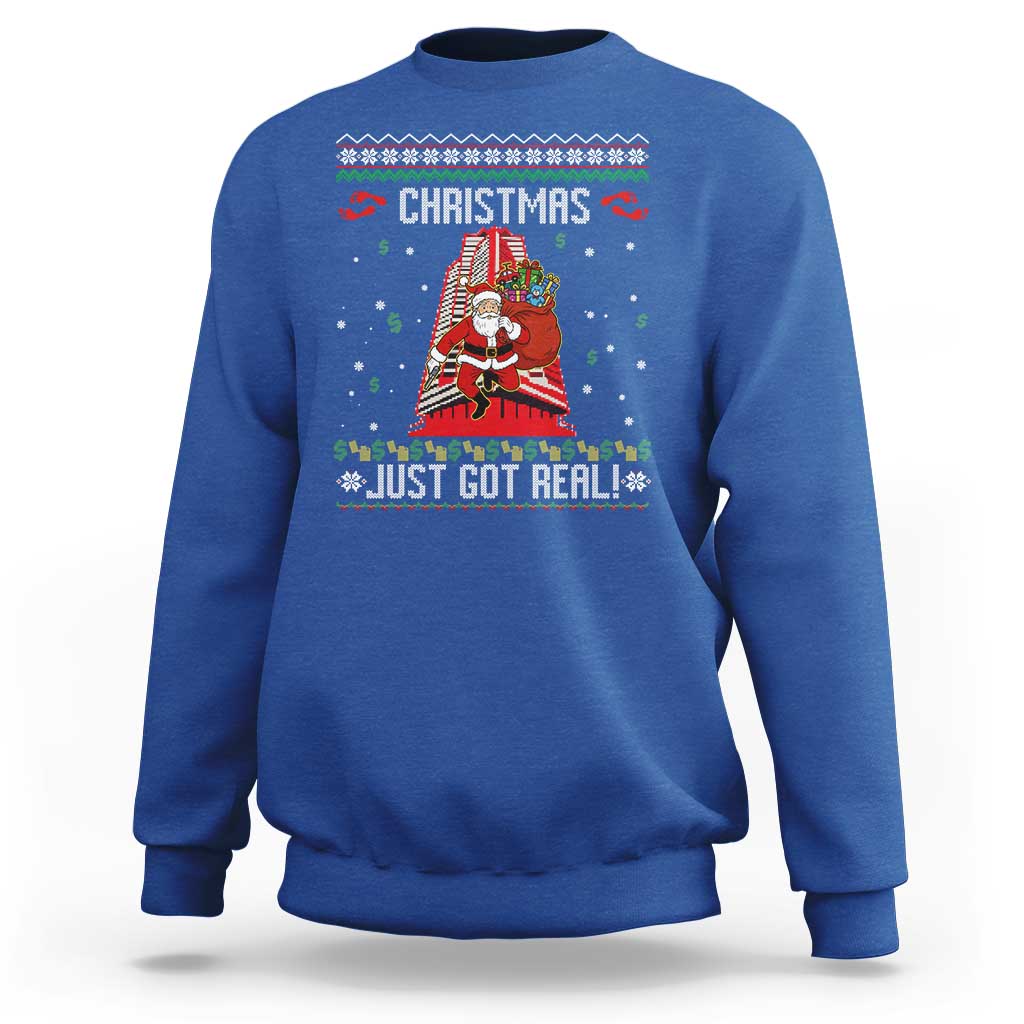 Nakatomi Plaza Christmas Sweatshirt Just Got Real - Wonder Print Shop