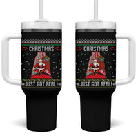 Nakatomi Plaza Christmas Tumbler With Handle Just Got Real - Wonder Print Shop