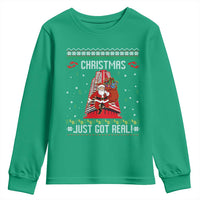Nakatomi Plaza Christmas Youth Sweatshirt Just Got Real - Wonder Print Shop