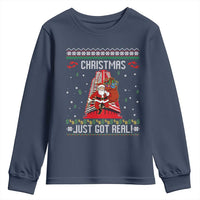 Nakatomi Plaza Christmas Youth Sweatshirt Just Got Real - Wonder Print Shop