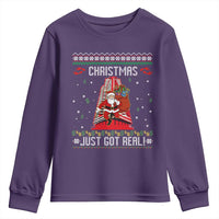 Nakatomi Plaza Christmas Youth Sweatshirt Just Got Real - Wonder Print Shop