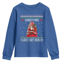 Nakatomi Plaza Christmas Youth Sweatshirt Just Got Real - Wonder Print Shop
