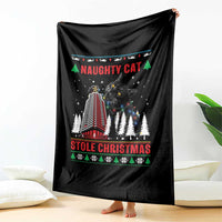 Nakatomi Plaza Christmas Throw Blanket Funny Catzilla Monster Xmas - Wonder Print Shop