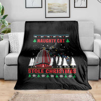 Nakatomi Plaza Christmas Throw Blanket Funny Catzilla Monster Xmas - Wonder Print Shop
