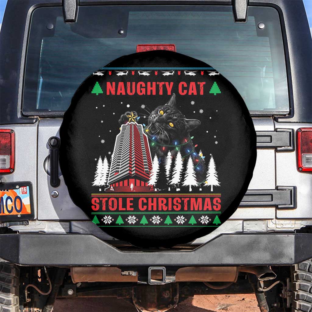 Nakatomi Plaza Christmas Spare Tire Cover Funny Catzilla Monster Xmas - Wonder Print Shop
