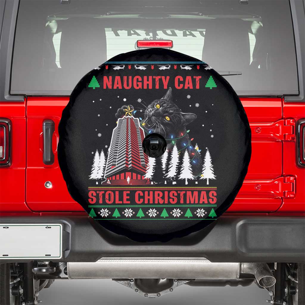 Nakatomi Plaza Christmas Spare Tire Cover Funny Catzilla Monster Xmas - Wonder Print Shop