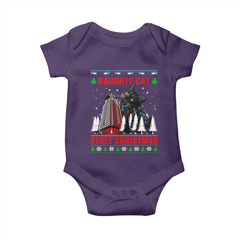 Nakatomi Plaza Christmas Baby Onesie Funny Catzilla Monster Xmas - Wonder Print Shop