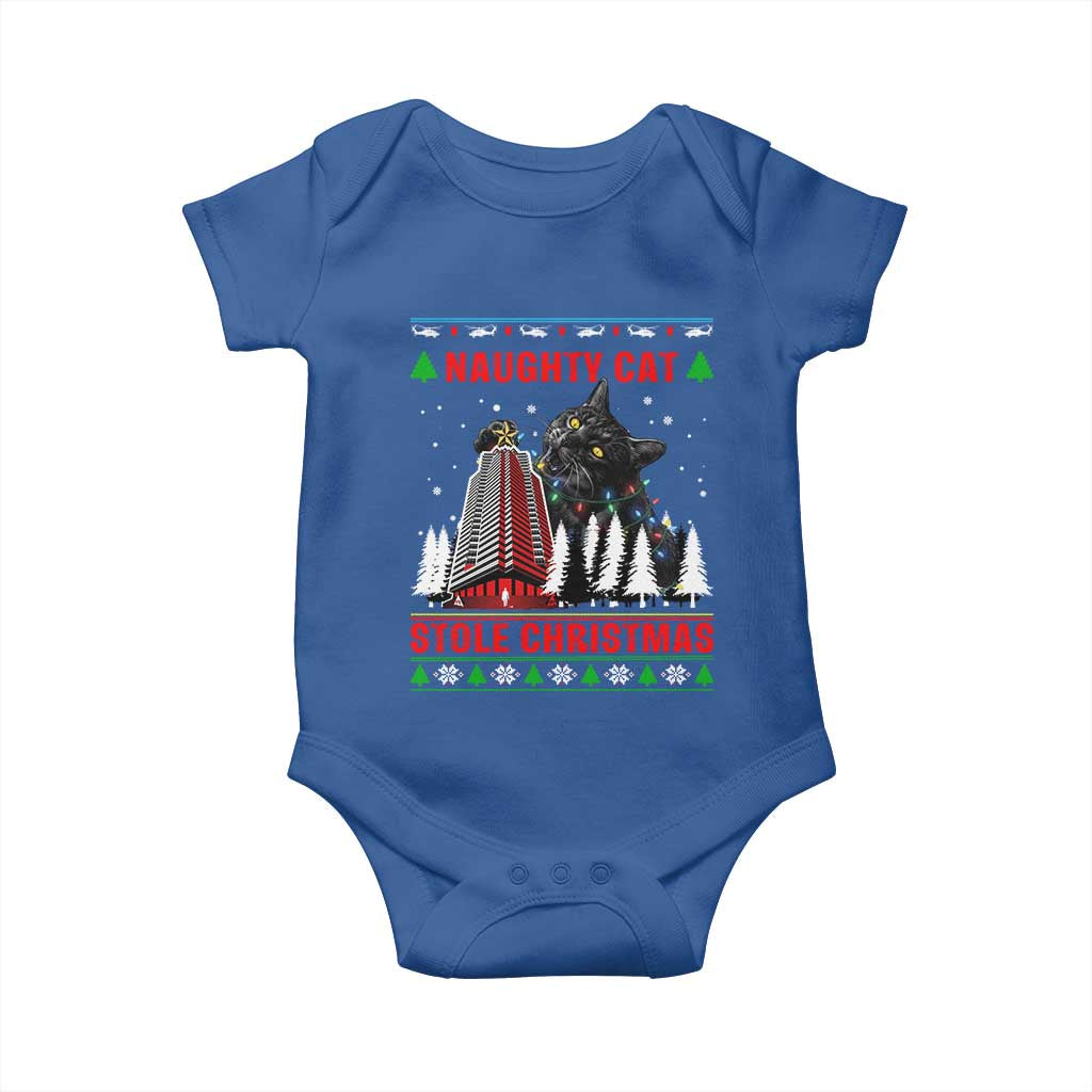 Nakatomi Plaza Christmas Baby Onesie Funny Catzilla Monster Xmas - Wonder Print Shop