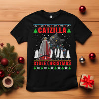 Nakatomi Plaza Christmas T Shirt Funny Catzilla Monster Xmas - Wonder Print Shop