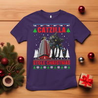 Nakatomi Plaza Christmas T Shirt Funny Catzilla Monster Xmas - Wonder Print Shop