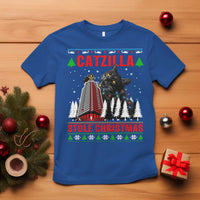Nakatomi Plaza Christmas T Shirt Funny Catzilla Monster Xmas - Wonder Print Shop