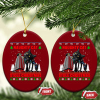 Nakatomi Plaza Christmas Ceramic Ornament Funny Catzilla Monster Xmas - Wonder Print Shop