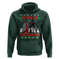 Nakatomi Plaza Christmas Hoodie Funny Catzilla Monster Xmas - Wonder Print Shop
