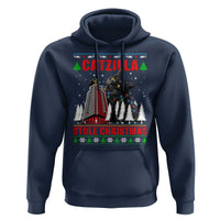 Nakatomi Plaza Christmas Hoodie Funny Catzilla Monster Xmas - Wonder Print Shop