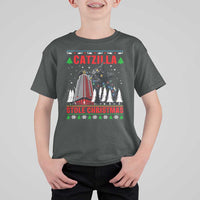 Nakatomi Plaza Christmas T Shirt For Kid Funny Catzilla Monster Xmas - Wonder Print Shop