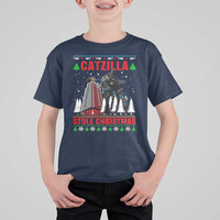 Nakatomi Plaza Christmas T Shirt For Kid Funny Catzilla Monster Xmas - Wonder Print Shop