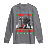 Nakatomi Plaza Christmas Long Sleeve Shirt Funny Catzilla Monster Xmas - Wonder Print Shop