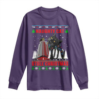 Nakatomi Plaza Christmas Long Sleeve Shirt Funny Catzilla Monster Xmas - Wonder Print Shop