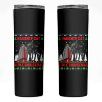 Nakatomi Plaza Christmas Skinny Tumbler Funny Catzilla Monster Xmas - Wonder Print Shop