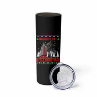 Nakatomi Plaza Christmas Skinny Tumbler Funny Catzilla Monster Xmas - Wonder Print Shop