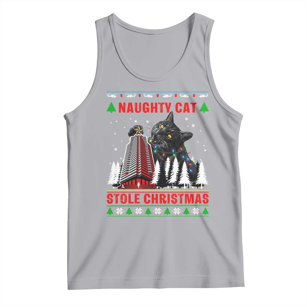 Nakatomi Plaza Christmas Tank Top Funny Catzilla Monster Xmas - Wonder Print Shop