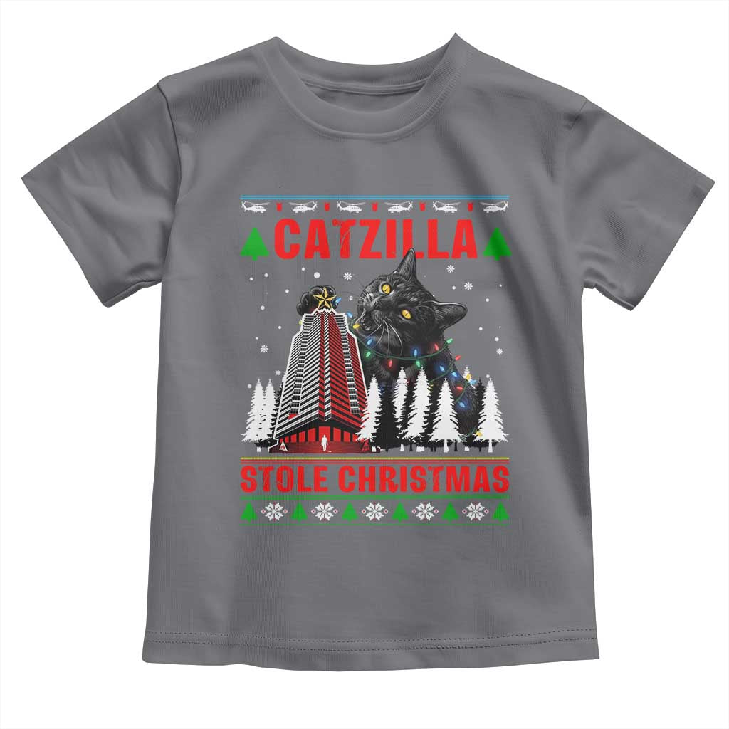 Nakatomi Plaza Christmas Toddler T Shirt Funny Catzilla Monster Xmas - Wonder Print Shop