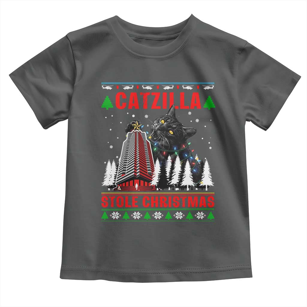 Nakatomi Plaza Christmas Toddler T Shirt Funny Catzilla Monster Xmas - Wonder Print Shop