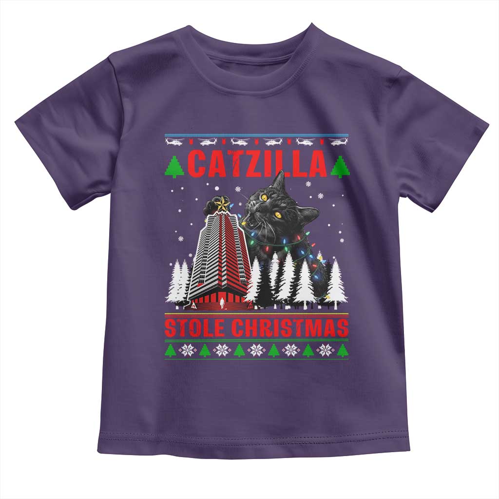 Nakatomi Plaza Christmas Toddler T Shirt Funny Catzilla Monster Xmas - Wonder Print Shop