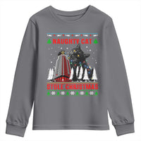 Nakatomi Plaza Christmas Youth Sweatshirt Funny Catzilla Monster Xmas - Wonder Print Shop