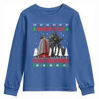 Nakatomi Plaza Christmas Youth Sweatshirt Funny Catzilla Monster Xmas - Wonder Print Shop
