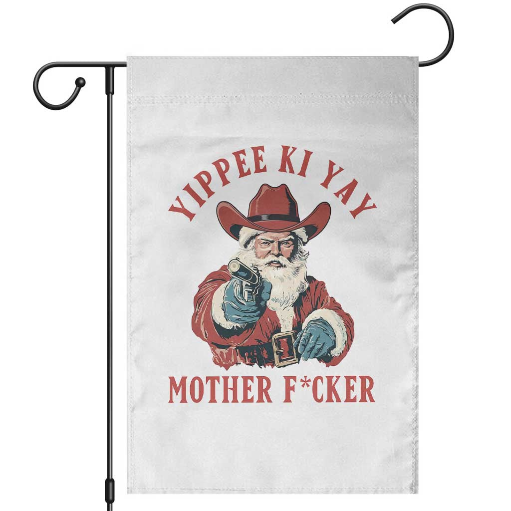 Yippee Ki Yay Mother Fcker Garden Flag Funny Santa Gun Christmas - Wonder Print Shop