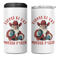 Yippee Ki Yay Mother Fcker 4 in 1 Can Cooler Tumbler Funny Santa Gun Christmas - Wonder Print Shop