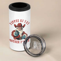 Yippee Ki Yay Mother Fcker 4 in 1 Can Cooler Tumbler Funny Santa Gun Christmas - Wonder Print Shop