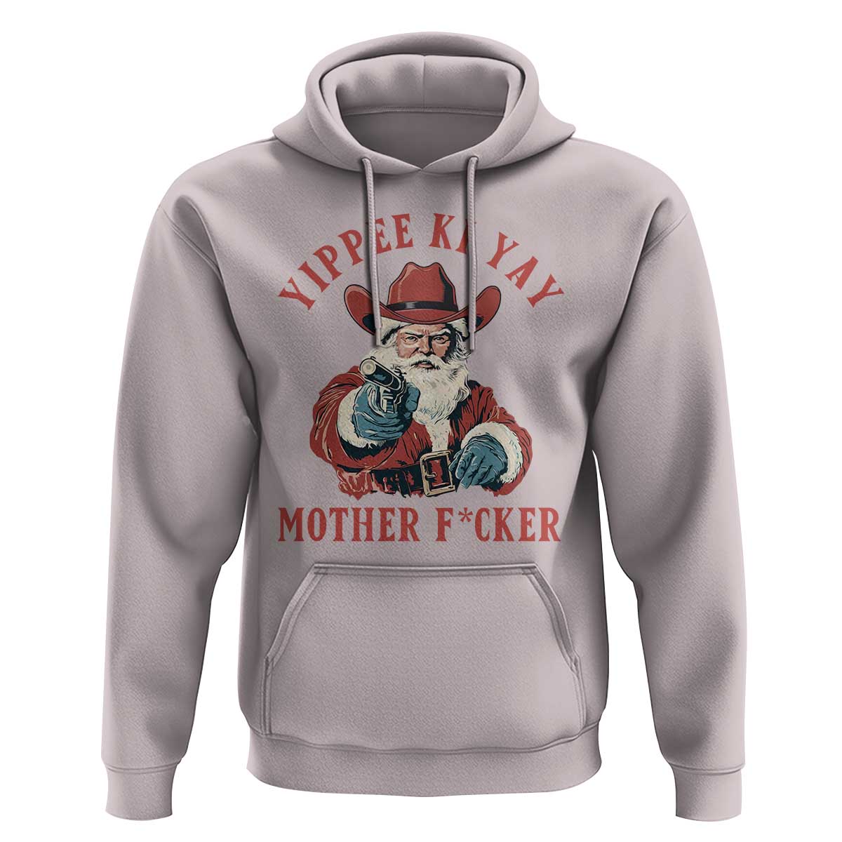 Yippee Ki Yay Mother Fcker Hoodie Funny Santa Gun Christmas - Wonder Print Shop