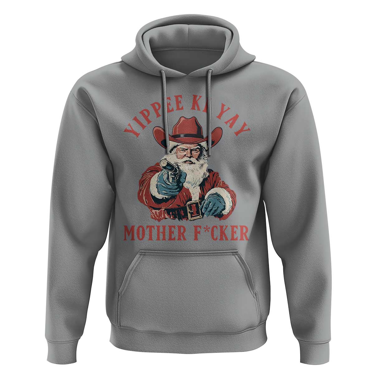 Yippee Ki Yay Mother Fcker Hoodie Funny Santa Gun Christmas - Wonder Print Shop
