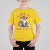 Yippee Ki Yay Mother Fcker T Shirt For Kid Funny Santa Gun Christmas - Wonder Print Shop