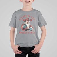 Yippee Ki Yay Mother Fcker T Shirt For Kid Funny Santa Gun Christmas - Wonder Print Shop