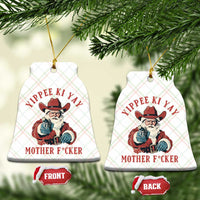 Yippee Ki Yay Mother Fcker Ceramic Ornament Funny Santa Gun Christmas - Wonder Print Shop