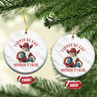 Yippee Ki Yay Mother Fcker Ceramic Ornament Funny Santa Gun Christmas - Wonder Print Shop