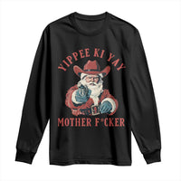 Yippee Ki Yay Mother Fcker Long Sleeve Shirt Funny Santa Gun Christmas - Wonder Print Shop