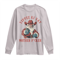 Yippee Ki Yay Mother Fcker Long Sleeve Shirt Funny Santa Gun Christmas - Wonder Print Shop