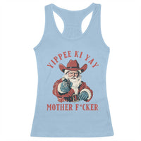Yippee Ki Yay Mother Fcker Racerback Tank Top Funny Santa Gun Christmas - Wonder Print Shop