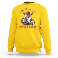 Yippee Ki Yay Mother Fcker Sweatshirt Funny Santa Gun Christmas - Wonder Print Shop
