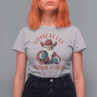 Yippee Ki Yay Mother Fcker T Shirt For Women Funny Santa Gun Christmas - Wonder Print Shop