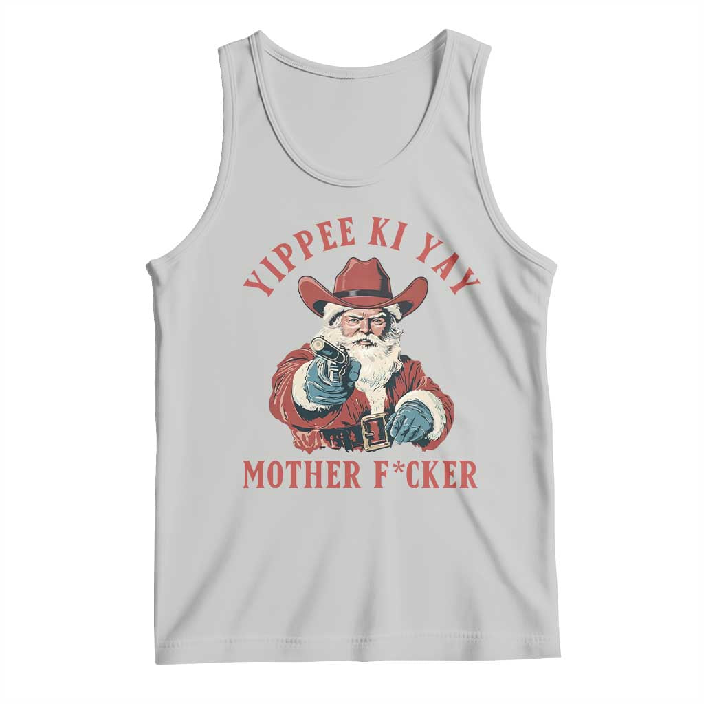 Yippee Ki Yay Mother Fcker Tank Top Funny Santa Gun Christmas - Wonder Print Shop