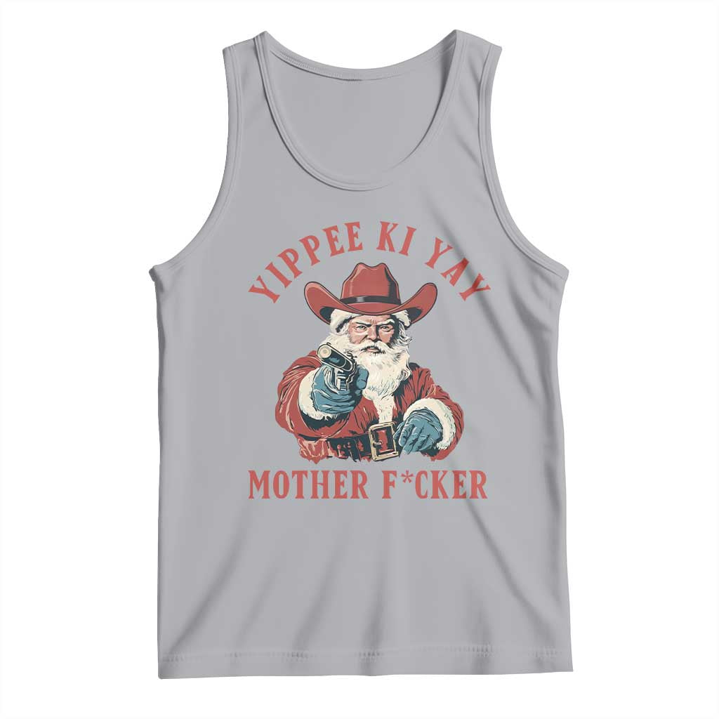 Yippee Ki Yay Mother Fcker Tank Top Funny Santa Gun Christmas - Wonder Print Shop