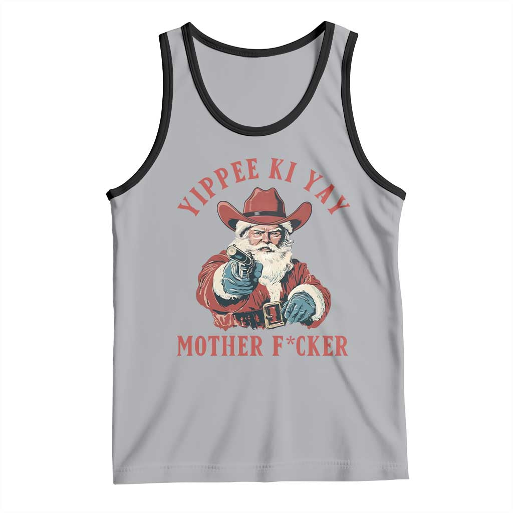 Yippee Ki Yay Mother Fcker Tank Top Funny Santa Gun Christmas - Wonder Print Shop