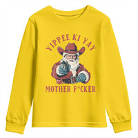 Yippee Ki Yay Mother Fcker Youth Sweatshirt Funny Santa Gun Christmas - Wonder Print Shop
