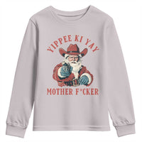 Yippee Ki Yay Mother Fcker Youth Sweatshirt Funny Santa Gun Christmas - Wonder Print Shop